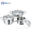 China #201 Stainless Steel Cookware Sets with different style